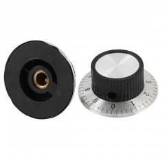 37mm x 15mm Potentiometer Rotary Switch Volume Digital Knob Cap Black