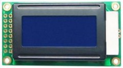 LCD 2x8 display 58x32mm blue backlight
