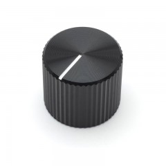 15mm Black Aluminium Push Fit knob