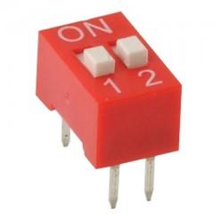 2 Poles Dip switches Red
